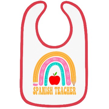 Discover Spanish Teacher Rainbow Pencil Back To School Appr Bibs