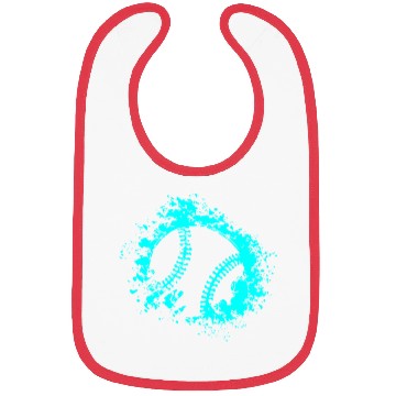 Discover Softball Distressed Ball Teal Black Bibs