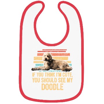 Discover You Should See My Doodle Retro Goldendoodle Dog Bibs