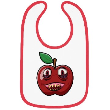Discover Scary Red Apple Fruit Zombie Bibs