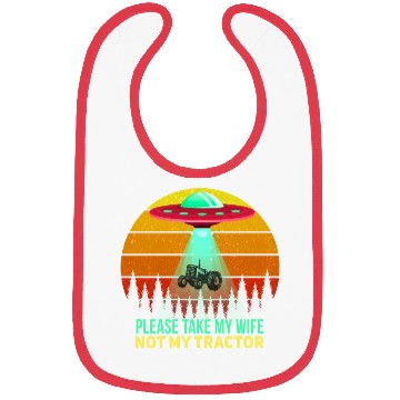 Discover Funny Farmer Tractor Saying Motif Bibs