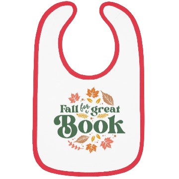 Discover Fall For A Great Book Reading Librarian Autumn Bibs