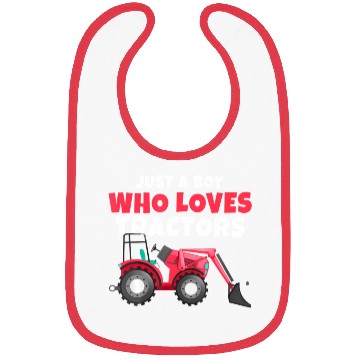 Discover Just A Boy Who Loves Tractors Farmer Bibs