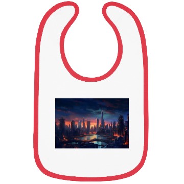 Discover Chicago Post Apocalyptic Hues Cyberpunk Neon Bibs