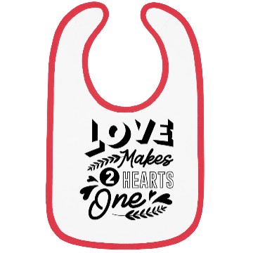 Discover Love Makes 2 Hearts One Bibs
