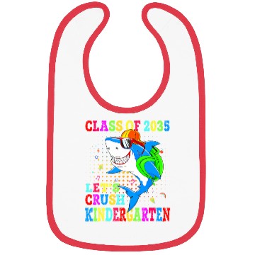 Discover Let's Crush Kindergarten Shark Back To School Clas Bibs