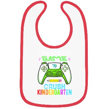 Discover Kindergarten gamer first day back to school gaming Bibs