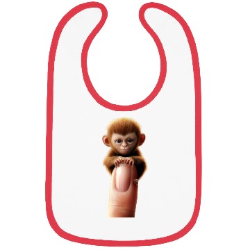 Discover Finger monkey on finger Bibs