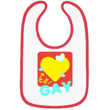 Discover It's OK to Be Gay Equality Gay Pride Rainbow Gay Bibs