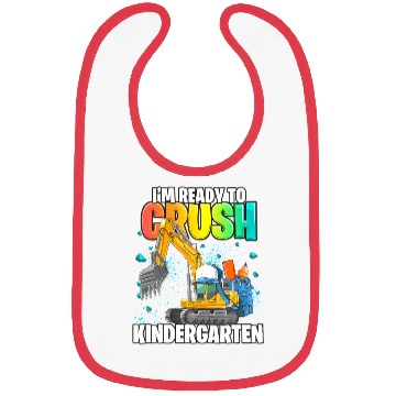 Discover Kindergarten Excavator Construction Back to School Bibs