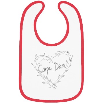 Discover Carpe Diem Quote Heart Twigs Bibs