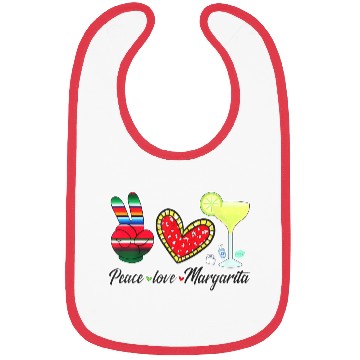 Discover Peace Love Margarita for Plus Size Bibs