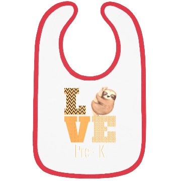 Discover Love Pre-K Sloth Pre-K Teacher Back To School Bibs