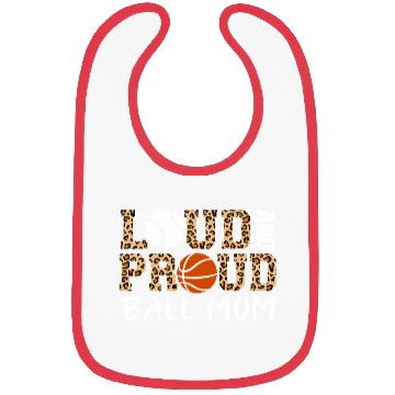 Discover Loud And Proud Ball Mom Leopard Baseball Bibs