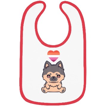 Discover Lesbian German Shepherd Lgbtq Pride Flag Anime Bibs