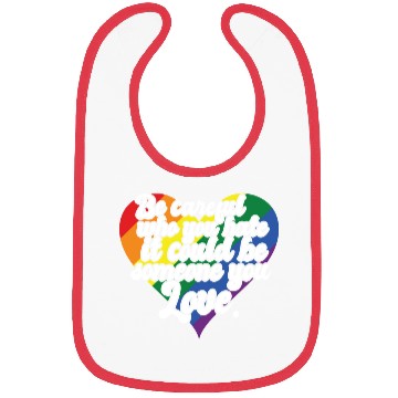 Discover Be Careful Who You Hate Rainbow Heart Pride Flag Bibs