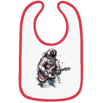 Discover Astronaut playing guitar in space Bibs