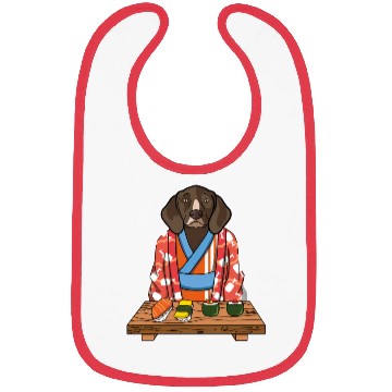 Discover Kawaii Japanese German Shorthaired Pointer Kimono Bibs