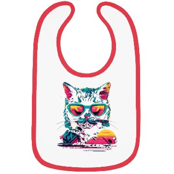 Discover Cool Cat Ever Bibs