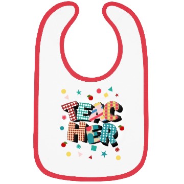 Discover Teacher typography Bibs