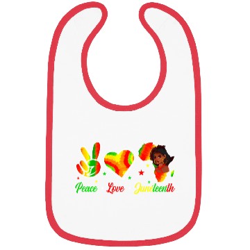 Discover Peace Love Junenth 1865 Emancipation Day Black His Bibs