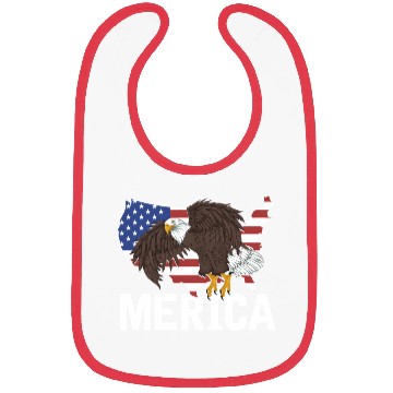 Discover Us Flag Merica Pride Patriot Proud American Bald Bibs