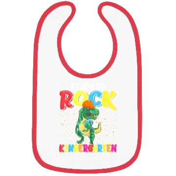 Discover Ready To Rock Kindergarten Dinosaur Back To School Bibs