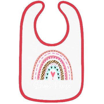 Discover School Nurse Rainbow Leopard Back To School Apprec Bibs