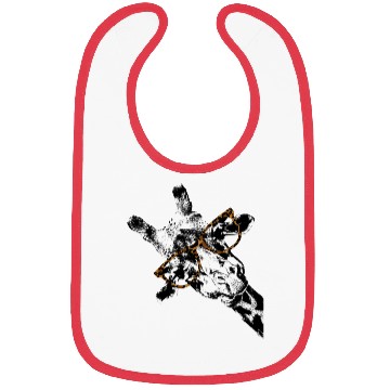Discover Hipster Giraffe Print Leopard Print Glasses Bibs