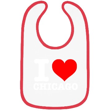 Discover Chicago - I Heart Chicago - I Love Chicago Bibs