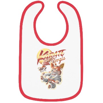Discover Karate Corgis Bibs