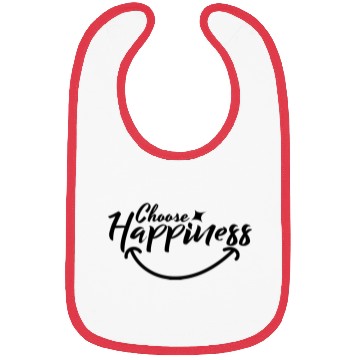 Discover Choose Happiness Positive Affirmation Typography Bibs