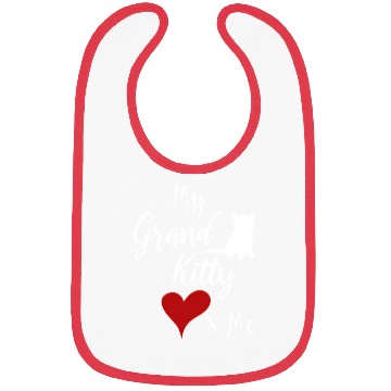 Discover My Grandkitty Loves Me Grandma Of Cats Or Kittens Bibs