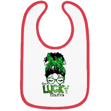 Discover Lucky Mama Messy Bun Leopard Shamrock St Bibs