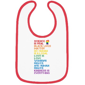 Discover Science Is Real Black Lives Matter Lgbt Blm Fist Bibs