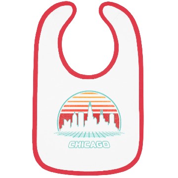 Discover Chicago City yline 80S Style Bibs