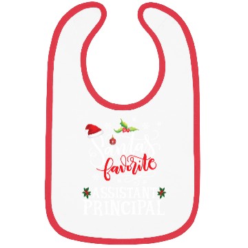 Discover Santa'S Favorite Assistant Principal Party Bibs