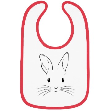 Discover Easter Bunny Rabbit Face Bibs