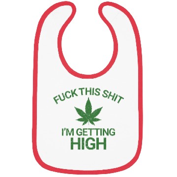 Discover Marijuana Leaf Getting High Grunge Bibs