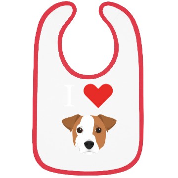 Discover I Love My Jack Russell Dog Bibs