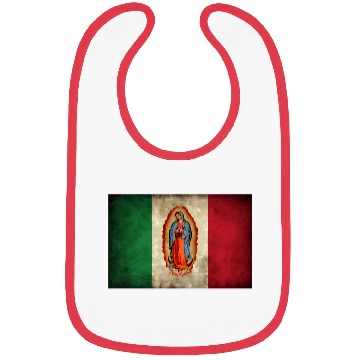 Discover Our Lady Virgen De Guadalupe Mecan Flag Bibs