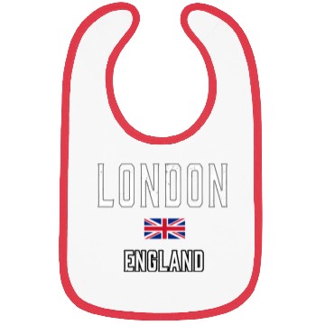 Discover London England England Flag Bibs