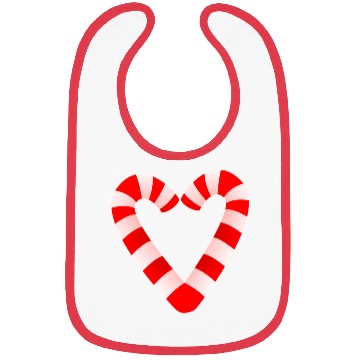 Discover Candy Cane Hearts Santa Bibs