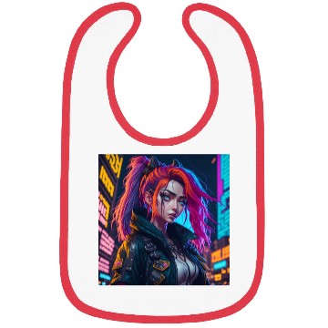 Discover Cyberpunk Anime Girl Bibs