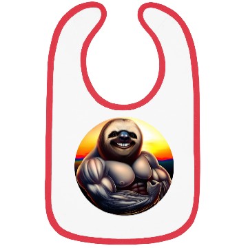 Discover Muscular sloth at sunset Bibs
