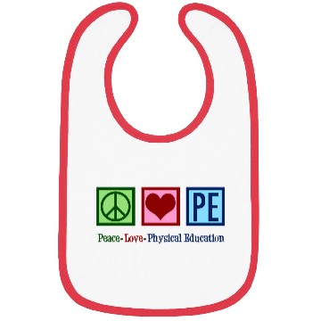 Discover Peace Love Pe Teacher Physical Education Bibs