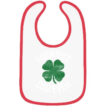 Discover St Patrick'S Day Shamrock Luckiest Dad Irish Bibs