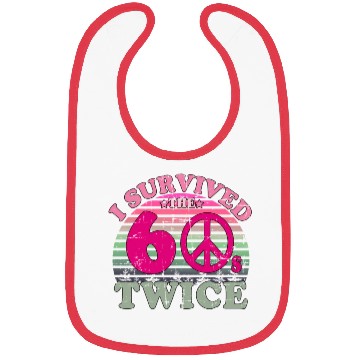 Discover I Survived The Sixties 60S Twice Bibs