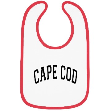 Discover Cape Cod Massachusetts Varsity Style Black Text Bibs