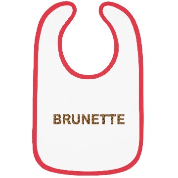 Discover Brunette Leopard Print Bold Text Bibs